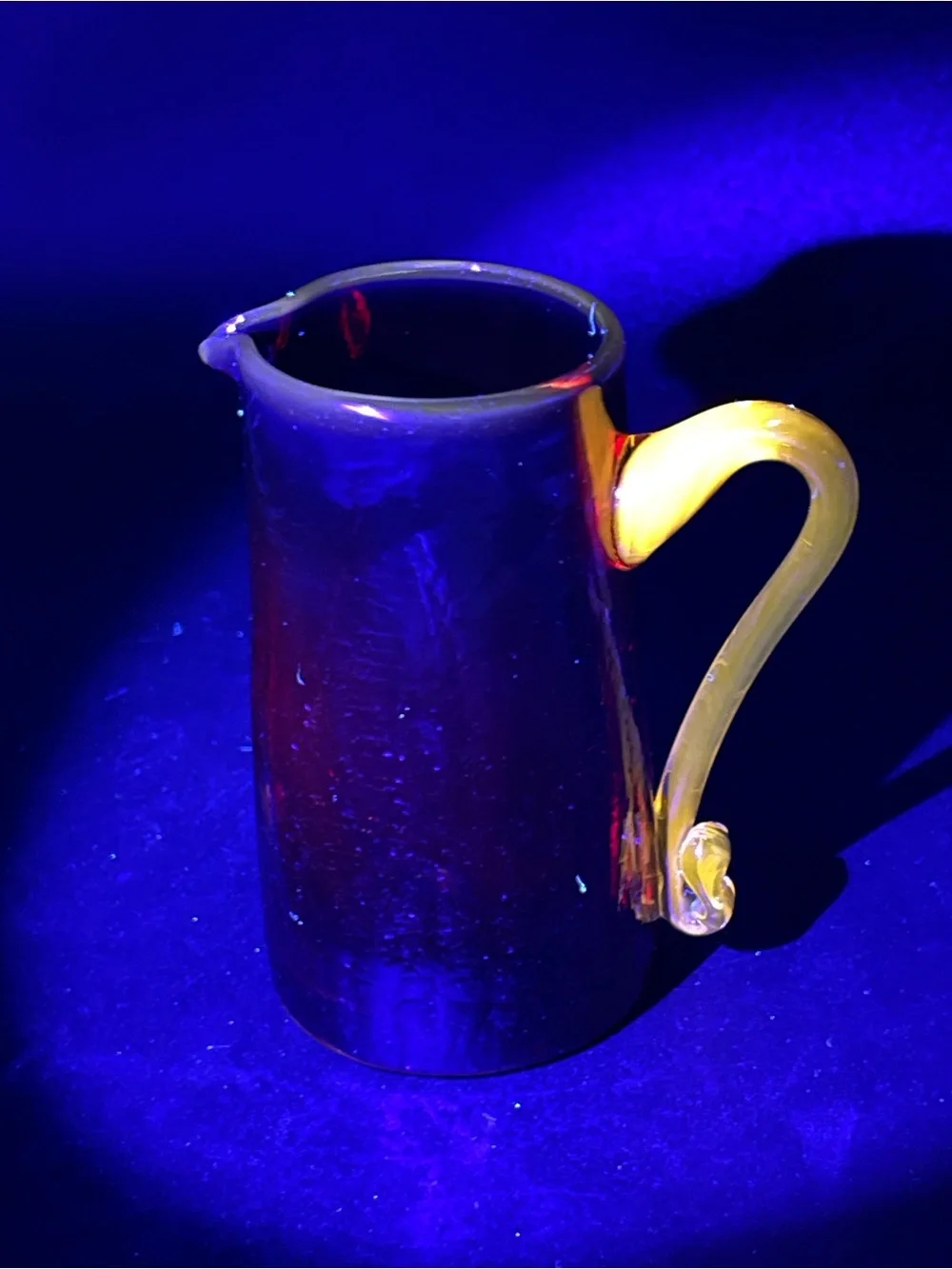 Vintage Pilgrim Red Crackle Glass Mini Pitcher